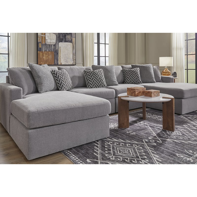 Signature Design by Ashley Modmax 4-Piece Double Chaise Sectional - 142"W x 68"D x 36"H