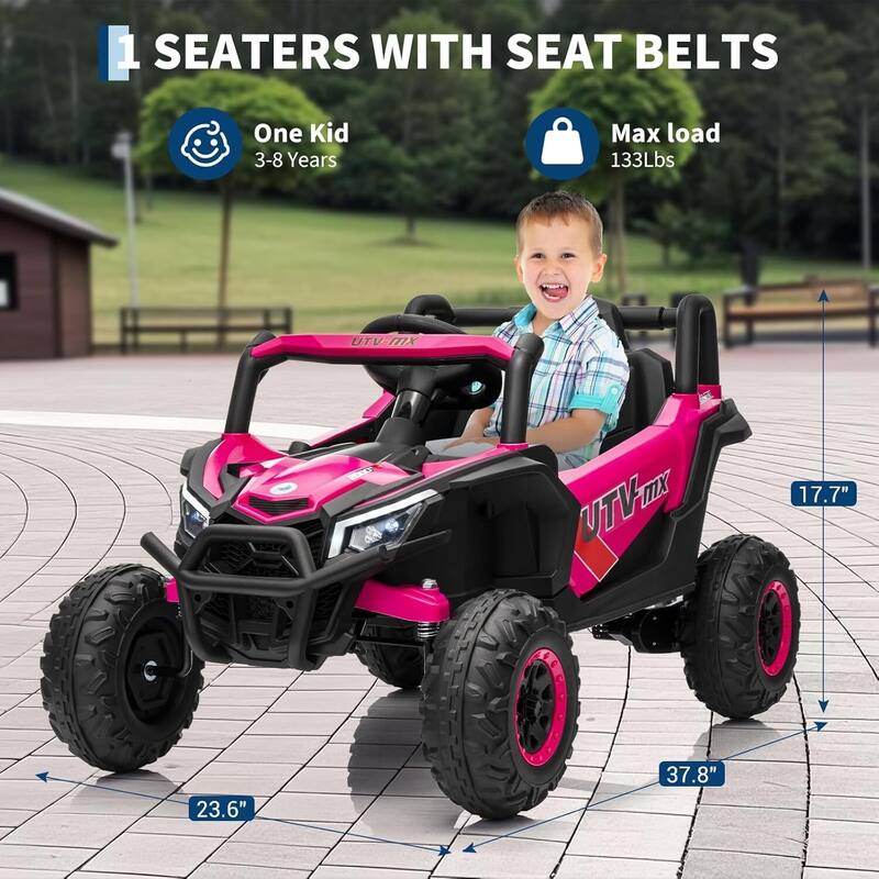 12V UTV Truck Kids Ride On Car, Switchable,Electric Vehicle with Remote