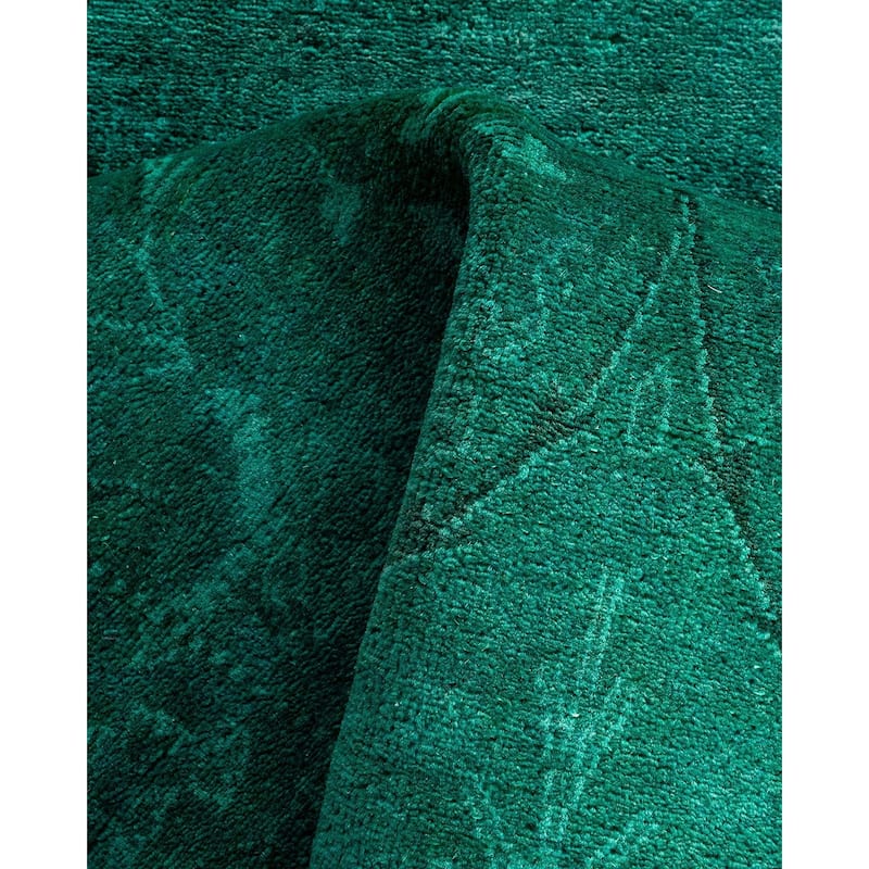 Contemporary Overdyed Wool Hand Knotted Runner - 2' 7" x 11' 8"