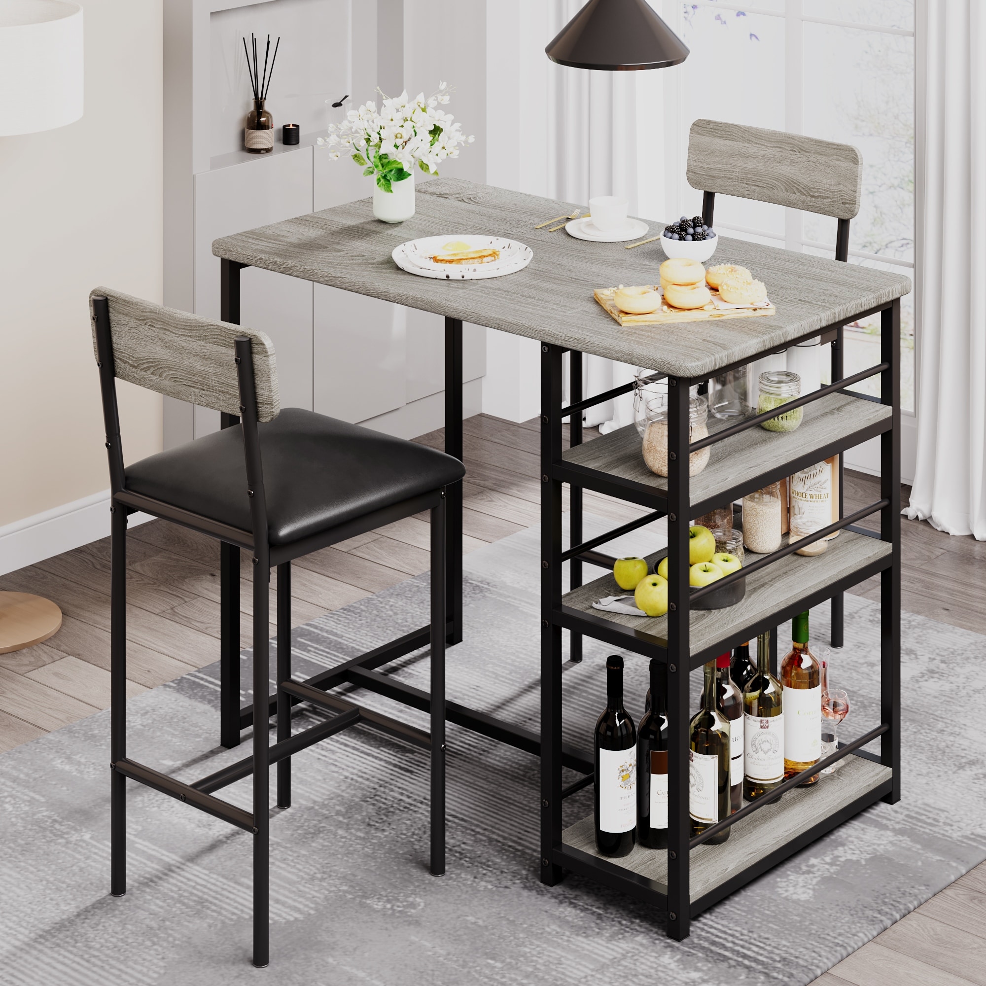 Table and chairs for 2 sales people