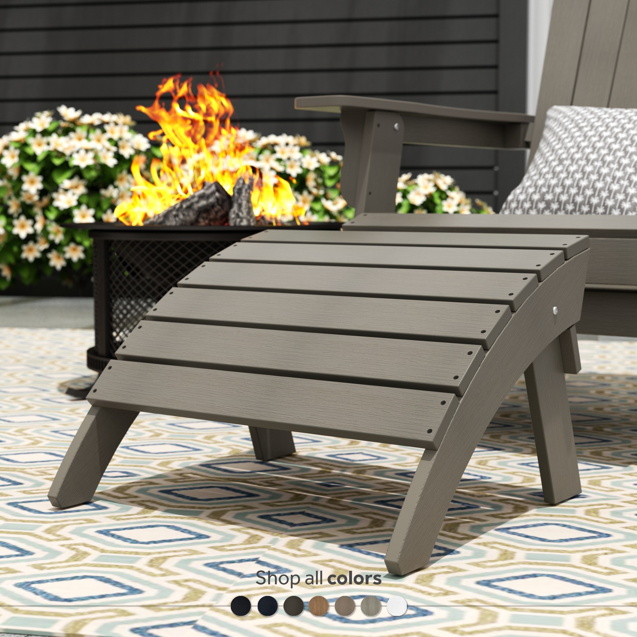 Polywood best sale vineyard ottoman