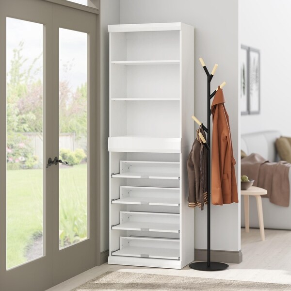 ClosetMaid Mosaics Stackable 3-Shelf 4-Shoe Shelf Closet Organizer
