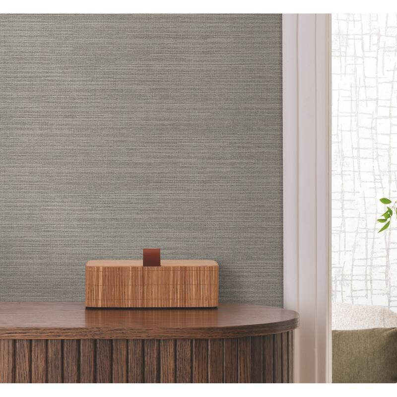 Warner Rhett Green Striated Wallpaper