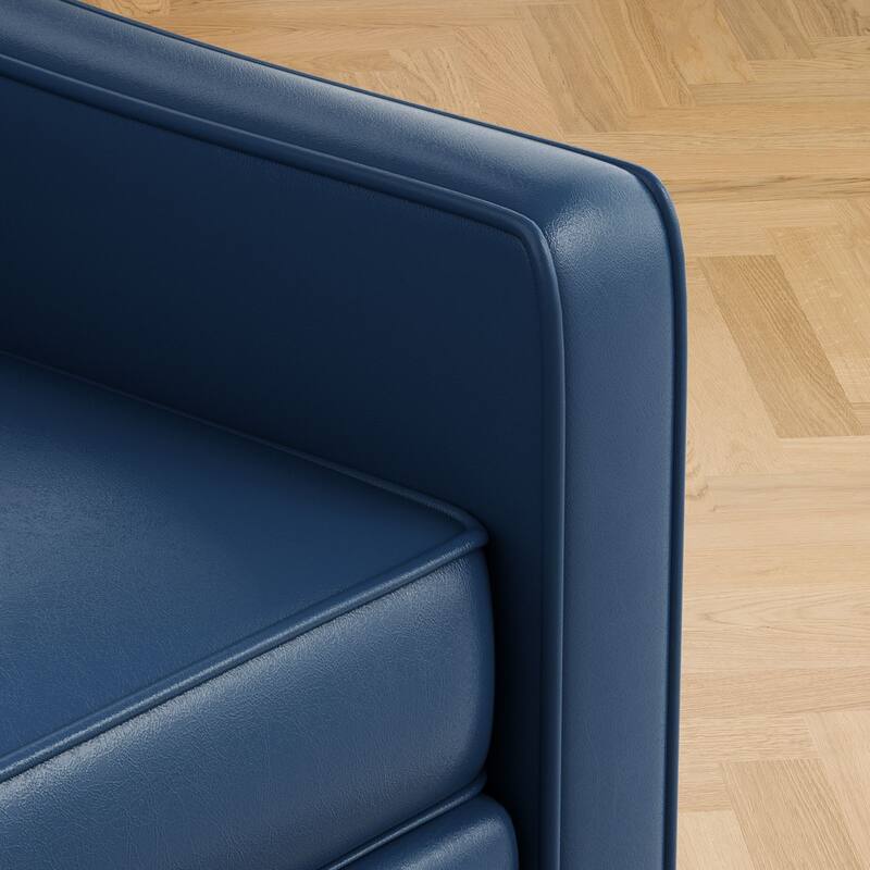 78.75'' Slipcovered Faux Leather Sofa