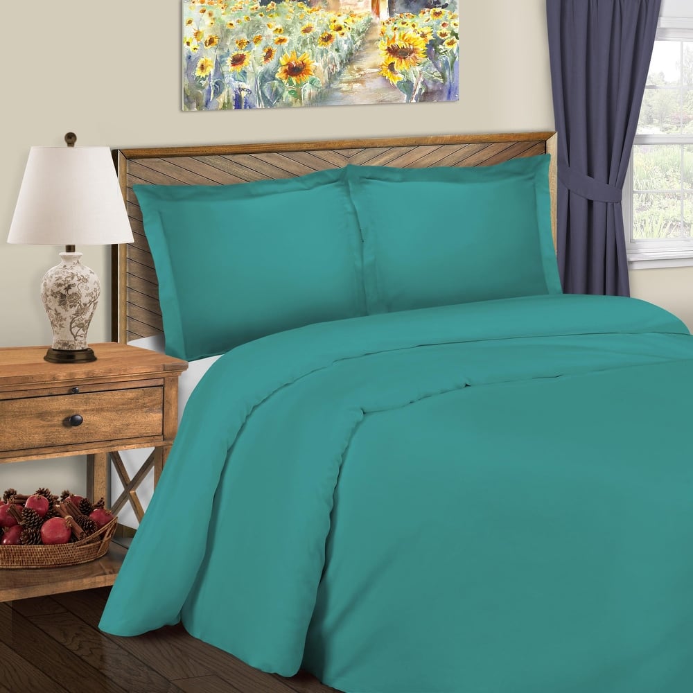 Superior 600 Thread Count Cotton Blend Duvet Cover Set