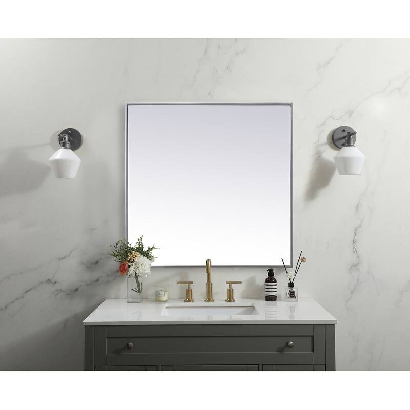 Indigo Home Metal Frame Square Mirror 30 inch