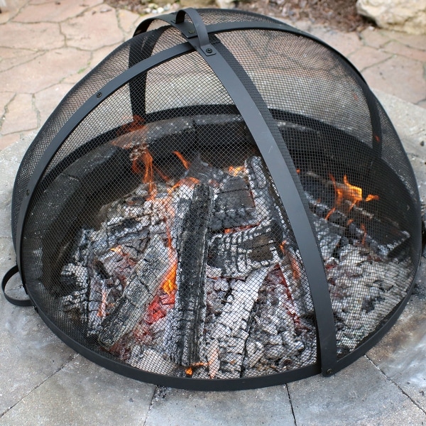Shop Sunnydaze Easy Access Fire Pit Spark Screen Lid ...