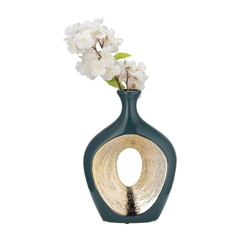 Sagebrook Home Abstract Unique Cut Out Sculptural Vase