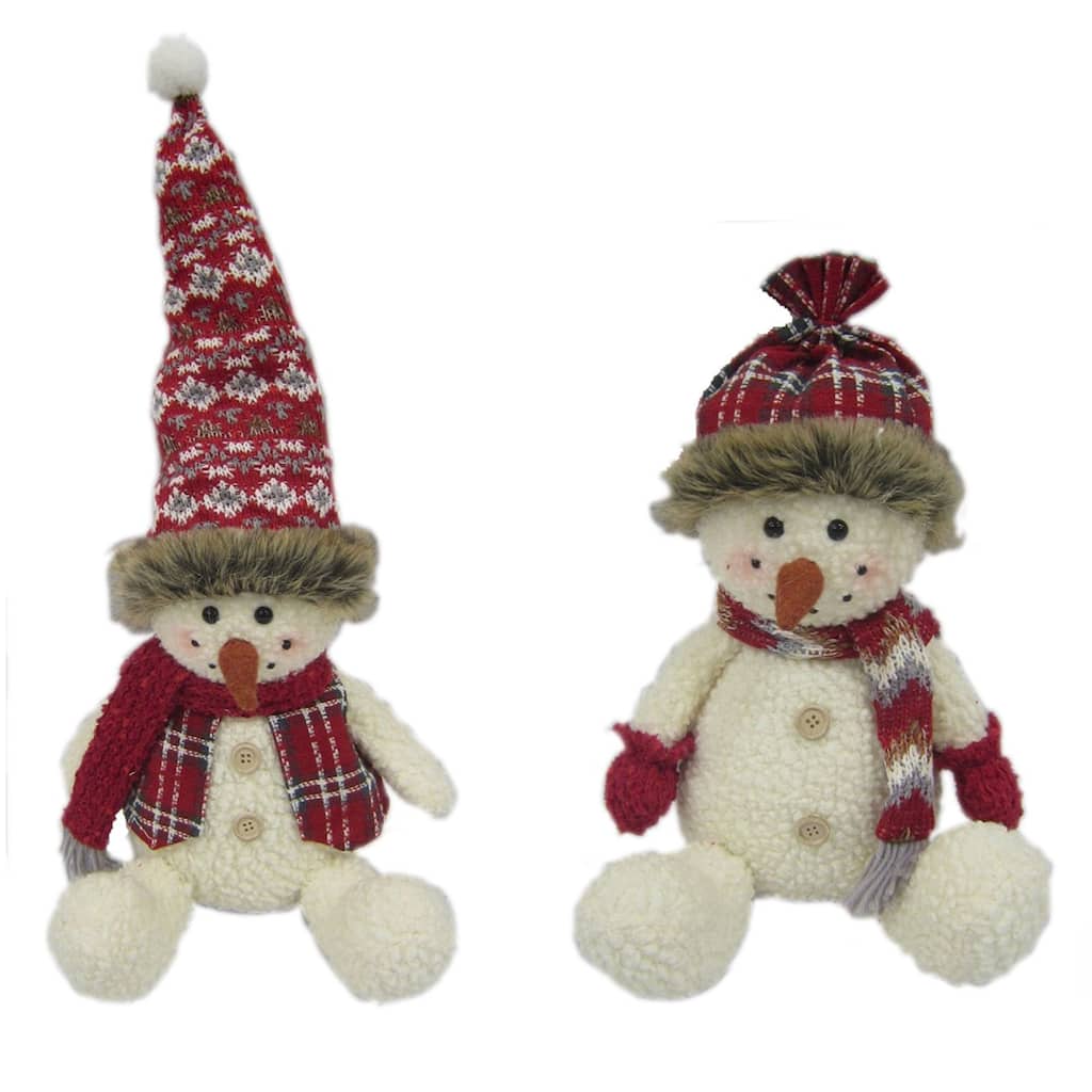 Set of 2 Snow Buds Christmas Plush Figurines 20"