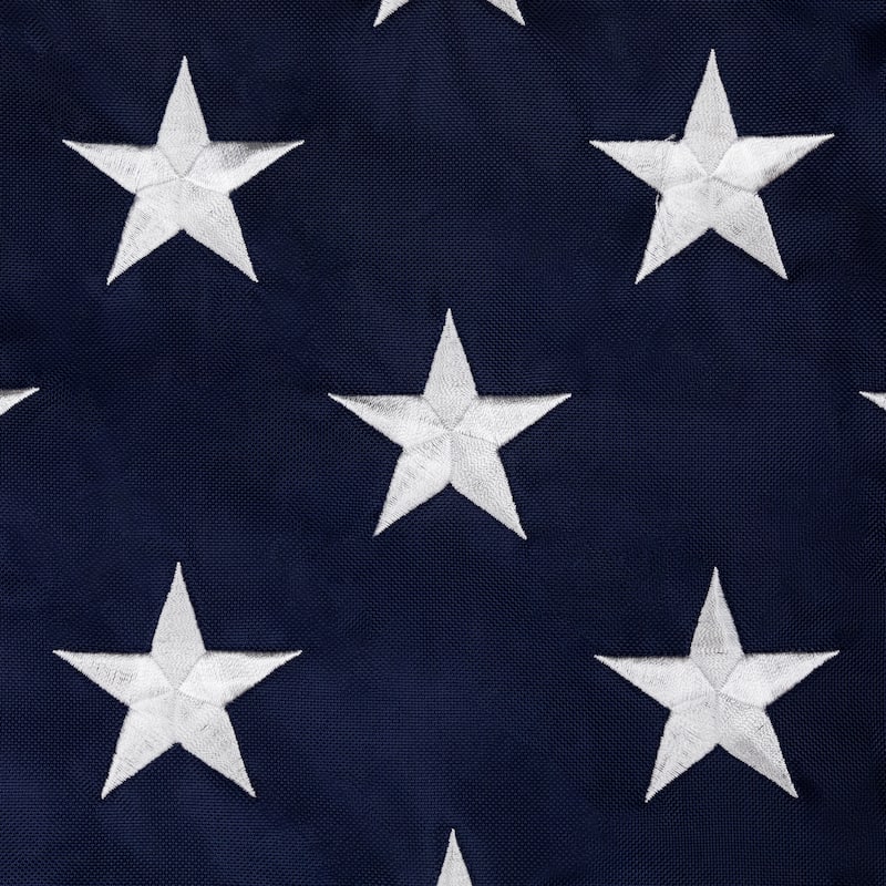 Patriotic Americana Embroidered Outdoor House Flag Grommets 3' x 5'