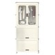 preview thumbnail 10 of 10, Portable Baby Wardrobe Closet with Magnetic Doors, Hanging Rod, 10 Hangers, White