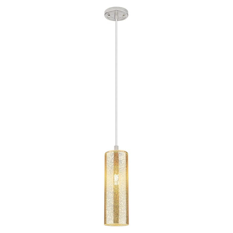 Innovations Lighting Downtown Urban - Crown Point - 1 Light 12" Cord Hung Pendant - Satin Nickel/Mercury Shade