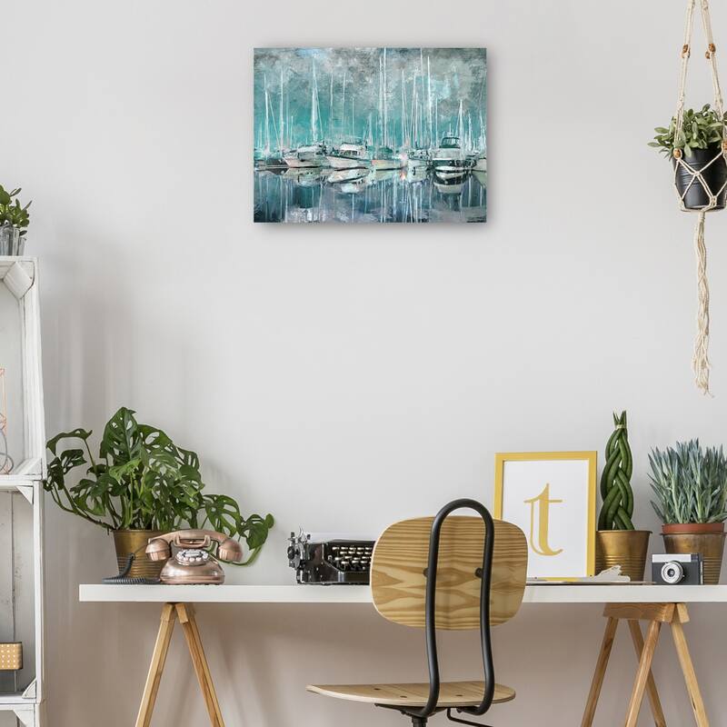 Harbor Masts By Studio Arts Canvas Art Print