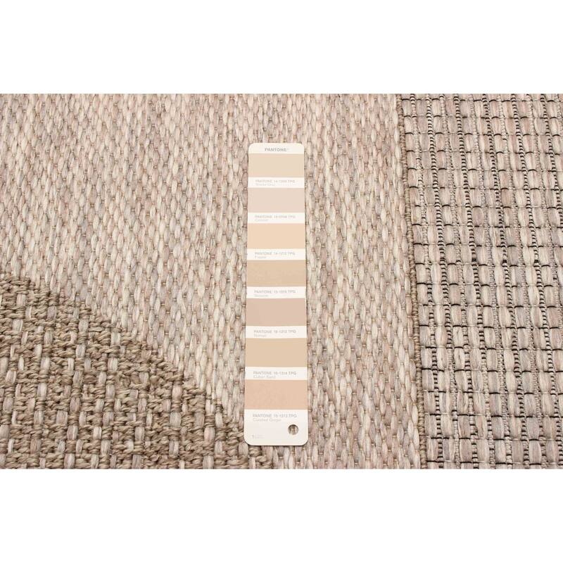 ECARPETGALLERY Machine Woven Bodhi Taupe Area Rug