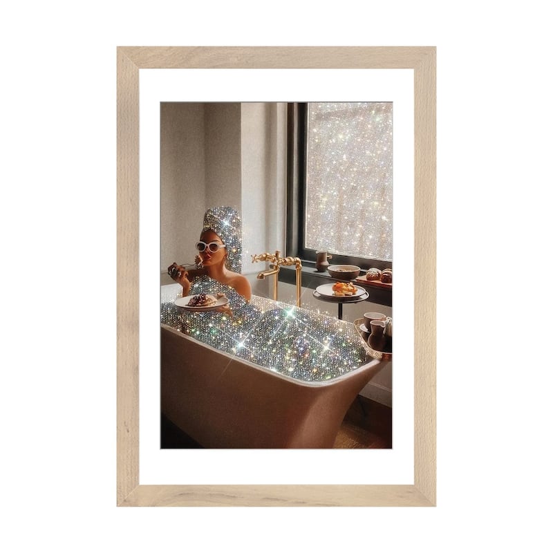 iCanvas "Bath Time" by Yana Potter PFA - Natural - 24x16x1