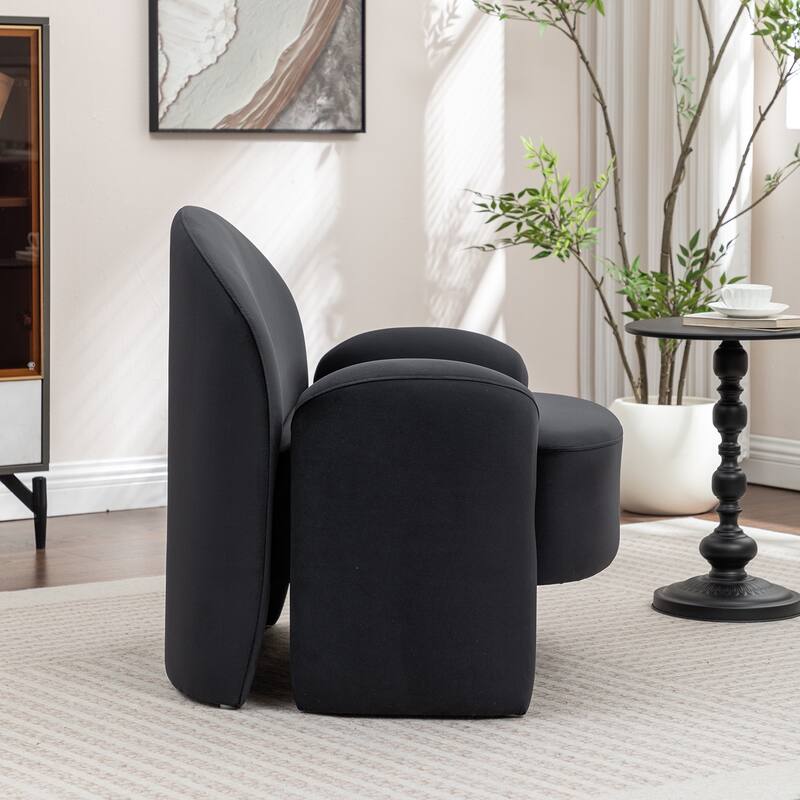 SEYNAR Modern Glam Velvet Thickened Seat Cushion Accent Chair
