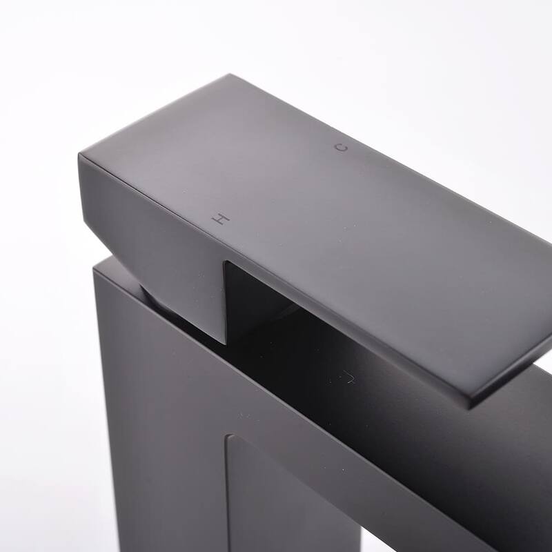 Single Handle Bathroom Vessel Faucet Matte Black Bathroom Vessel Sink Faucet One Hole Modern Tall High Basin Vanity Taps