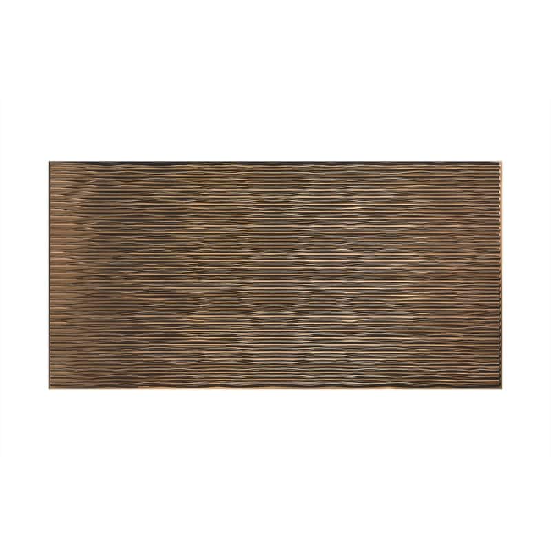 FASÄDE Dunes Horizontal 4-foot x 8-foot PVC Wall Panel in Oil Rubbed Bronze - 4 x 8