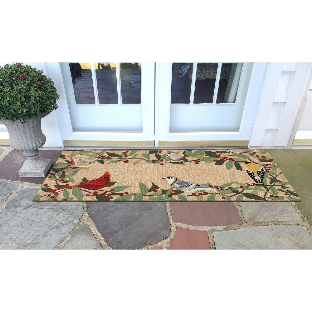 Liora Manne Frontporch Bird Border Indoor/Outdoor Rug