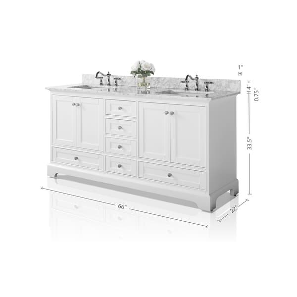 dimension image slide 13 of 25, Ancerre Designs Audrey Bathroom Vanity Set