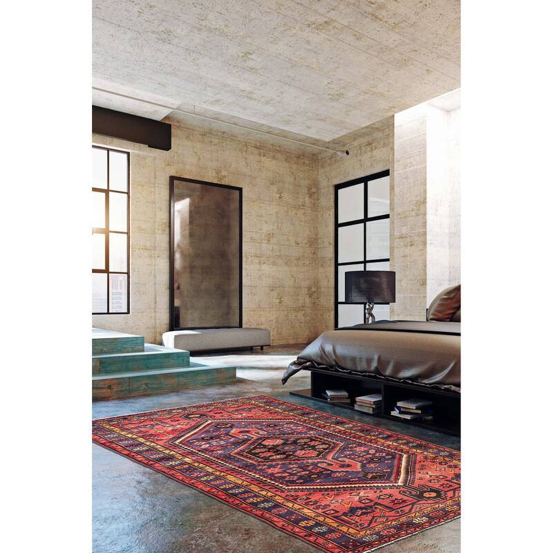 ECARPETGALLERY Hand-knotted Andelz Light Red Wool Rug - 4'5 x 7'11