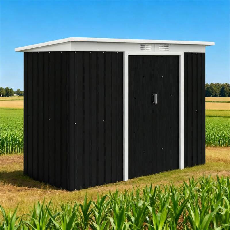 Garden Outdoor Storage Shed 9' x 4' Tool House with Double Lockable Doors