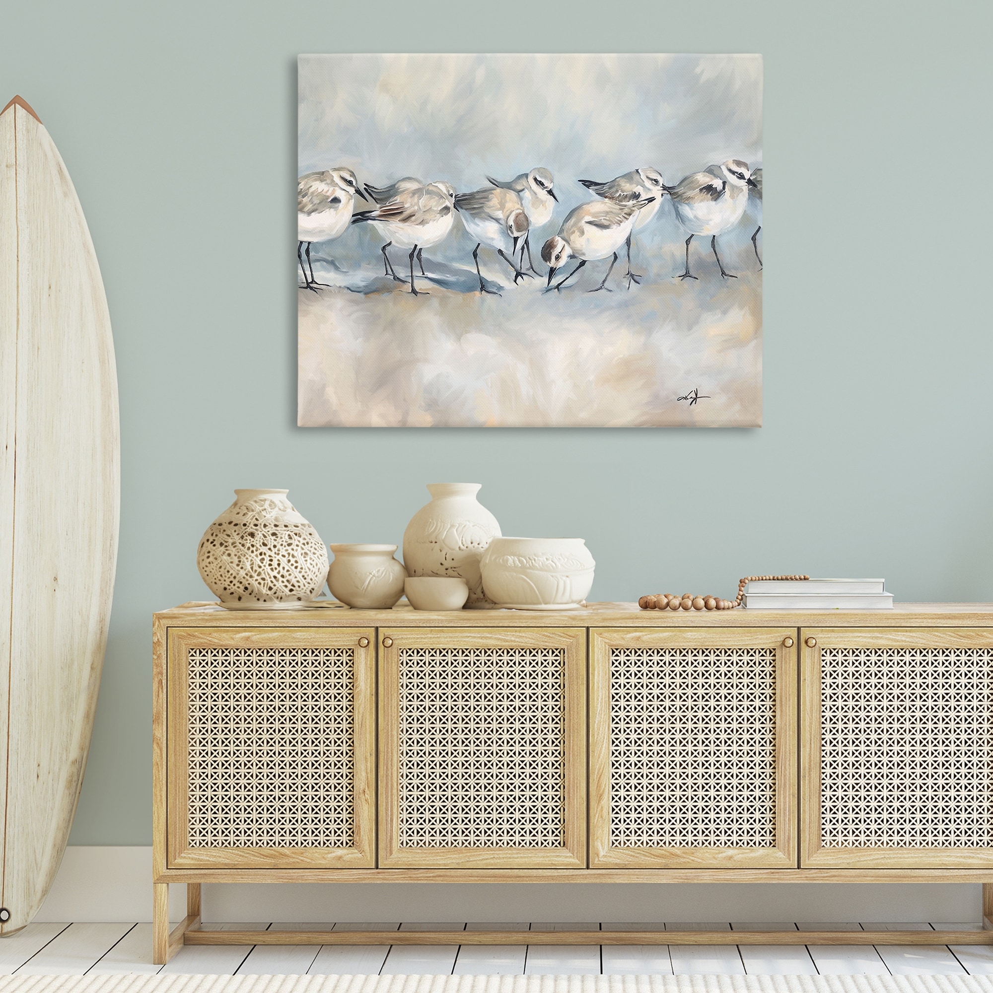 Stupell Sandpiper Birds Mirage Canvas Wall Art Design By Ramona