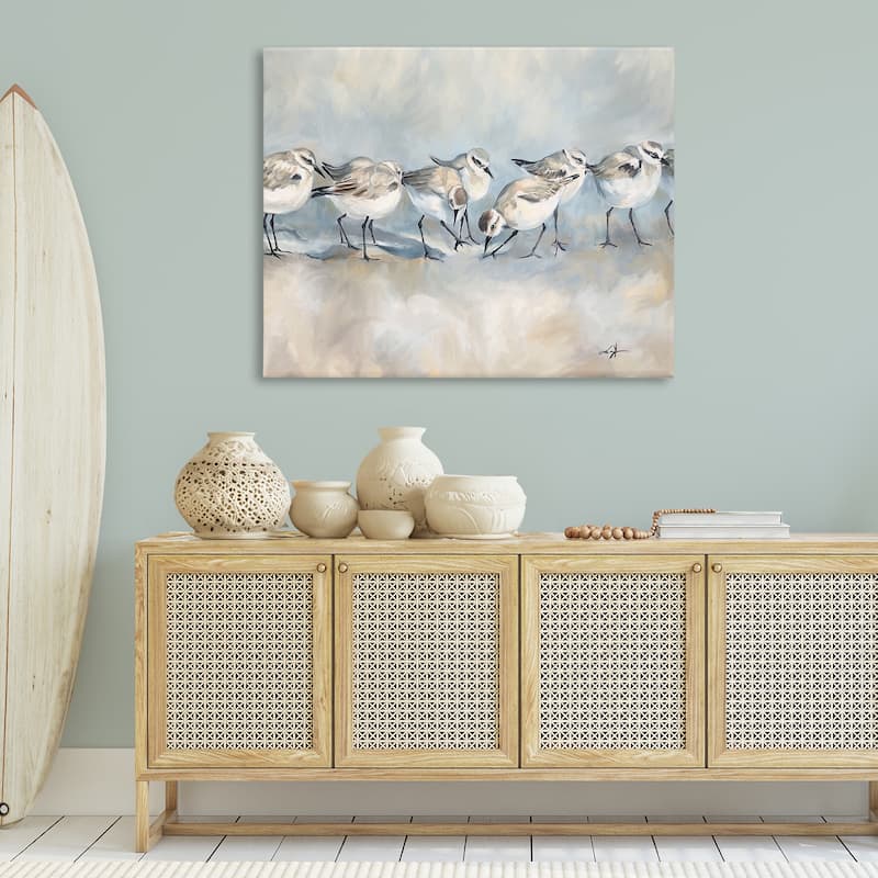 Stupell Sandpiper Birds Mirage Canvas Wall Art Design By Ramona Murdock