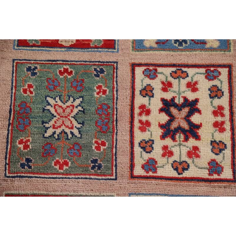 Garden Design Kazak Oriental Traditional Wool Area Rug Hand-knotted - 6'8" x 9'11"