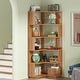 preview thumbnail 16 of 46, 6-Tier Corner Bookshelf, 64.9 Inch Industrial Bookcase with Baffles