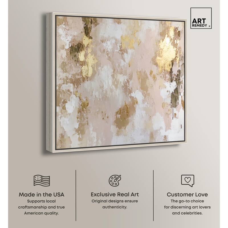 Golden Glimmer Gesture I Canvas by Art Remedy