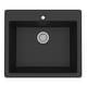 preview thumbnail 43 of 55, Karran Top Mount 25 in. Single Bowl Quartz Kitchen Sink