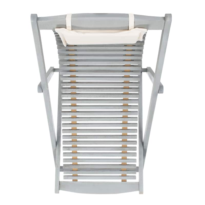 SAFAVIEH Outdoor Makena Relax Chair with Pillow (Set of 2) - 24W x 39D x 38H