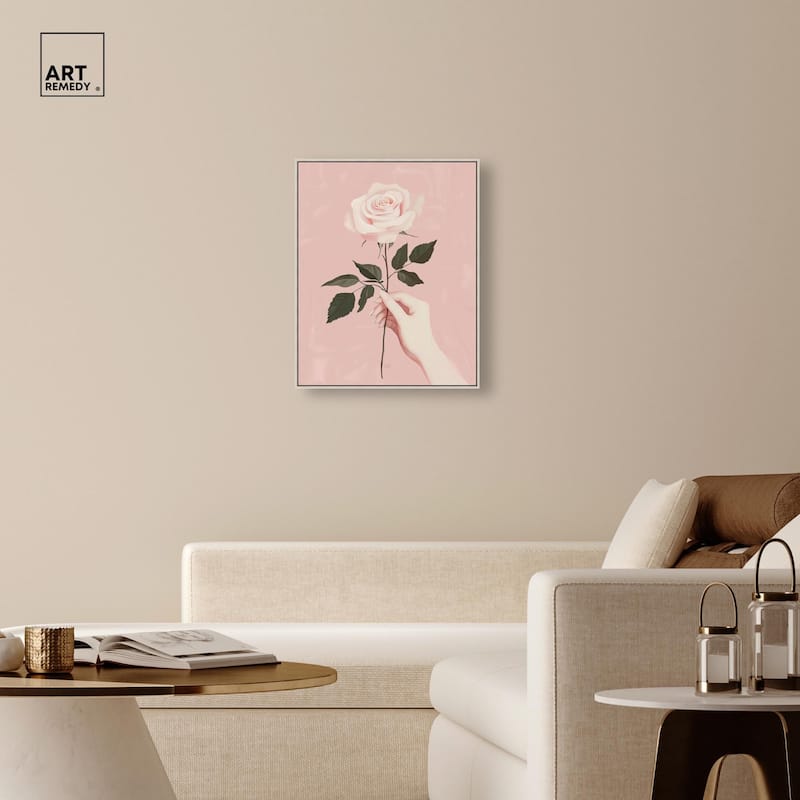 Gift of a Rose Canvas by Art Remedy