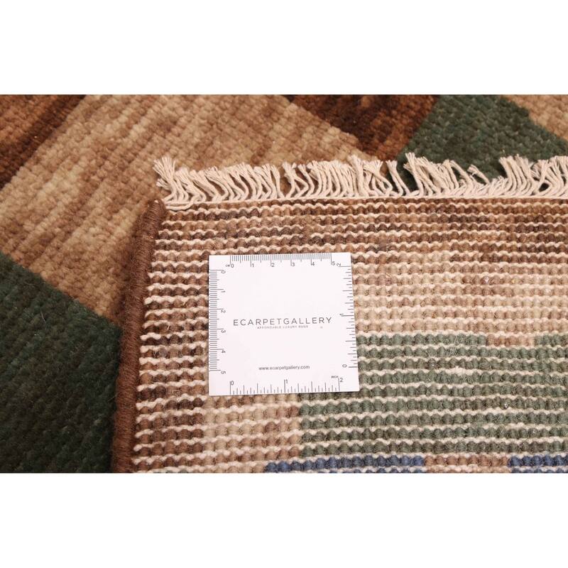 ECARPETGALLERY Hand-knotted Tangier Brown Wool Rug - 5'1 x 7'10