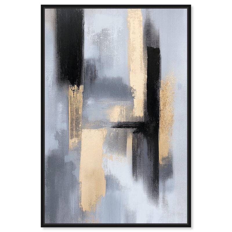 Onyx and Aureolin I Canvas by Art Remedy - Black - 20" x 30"