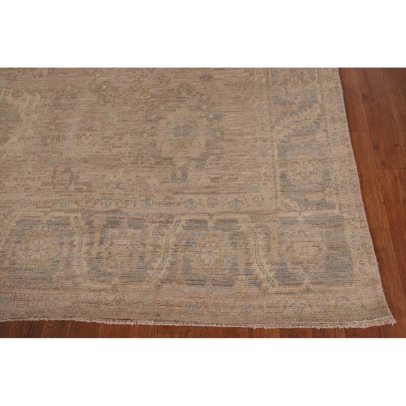 Earth Tone Vegetable Dye Oushak Area Rug Handmade Wool Carpet - 8'3" x 10'2"