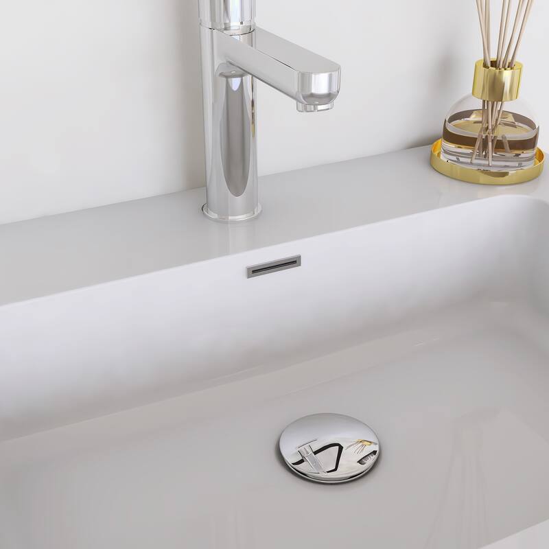 Floating Bathroom Vanity in Yellow Oak with Integrated Resin Top