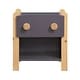 preview thumbnail 4 of 5, Corvella 19" 2-tone Finish 1-Drawer Nightstand with Storage Cubby