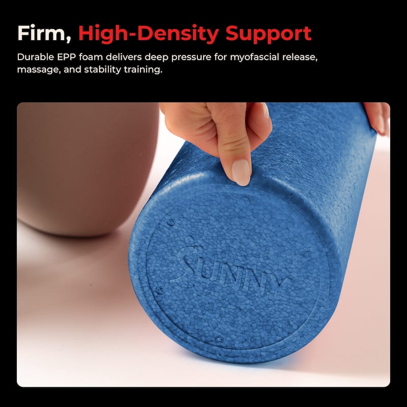 Sunny Health & Fitness High-Density Foam Roller 12" to 36" - Blue