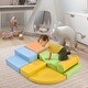 preview thumbnail 1 of 4, Foam Soft Climb and Crawl Foam Playset 6 in 1, Kids Climbing Indoor Active Play Structure Colorful - Multicolor Kids