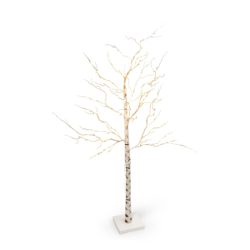 7 ft Tall Birch Tree with 250 Warm LED Lights