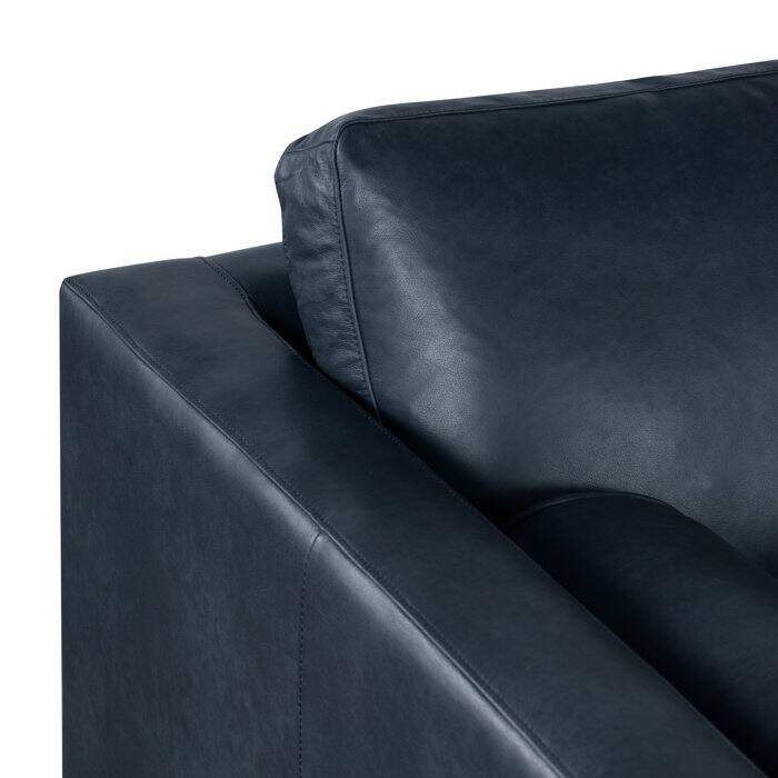 Poly & Bark Napa 104.5" Right-facing Sectional Sofa - Full Grain Genuine Italian Leather