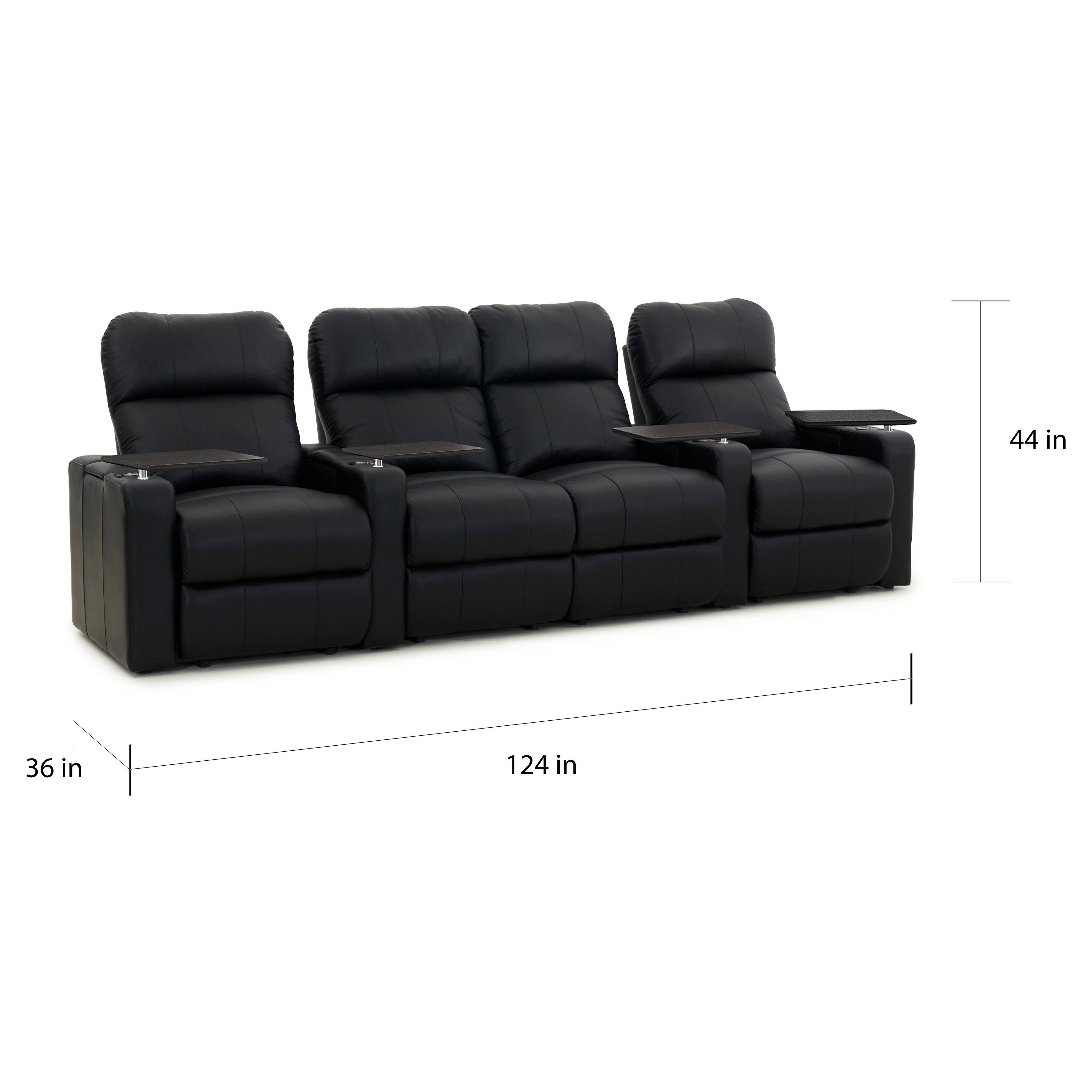 Octane Turbo XL700 Manual Leather Home Theater Seating Set Row of