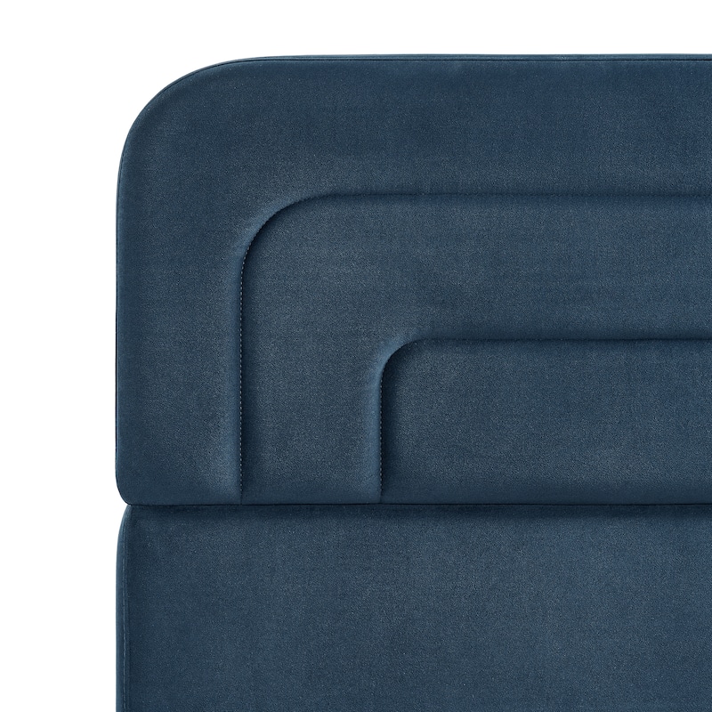 Studio Living Ashton Queen Upholstered Bed in Velvet Fabric