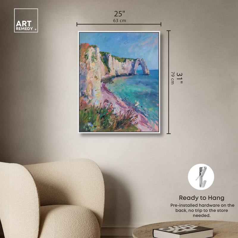 Cliffs of Etretat Canvas by Art Remedy