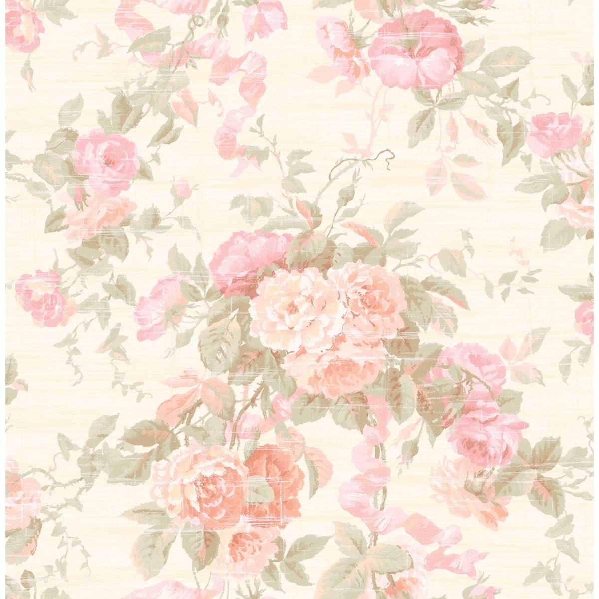 Seabrook Designs Leonide Floral Unpasted Wallpaper