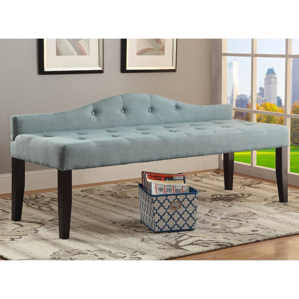 Furniture of America Joa Contemporary 64-inch Fabric Tufted Bench