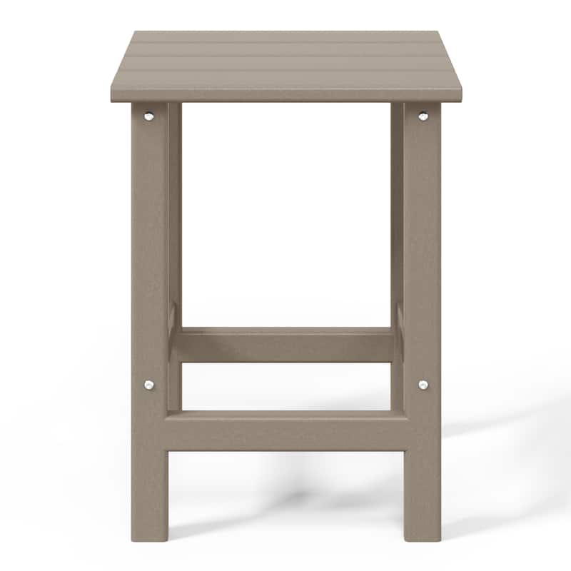 Polytrends Laguna Hdpe All Weather Outdoor Patio Square Side Table