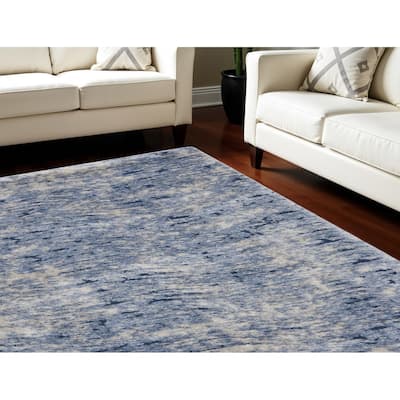 Huce Abstract Modern Stain Resistant Soft Area Rug By HomeRoots - 110' X '79' X '1.58